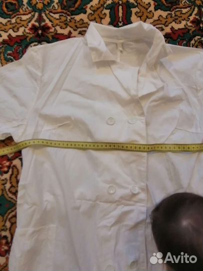 Белый медицинский, поварской халат