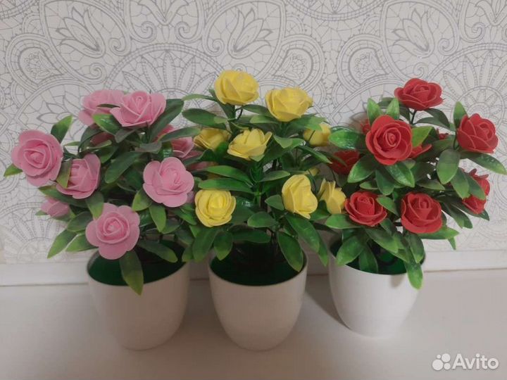 Искусственные цветы розы
