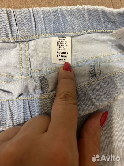 Джинсовые легенсы h&m