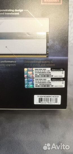 Оперативная память Team Group DDR4 3600 cl14