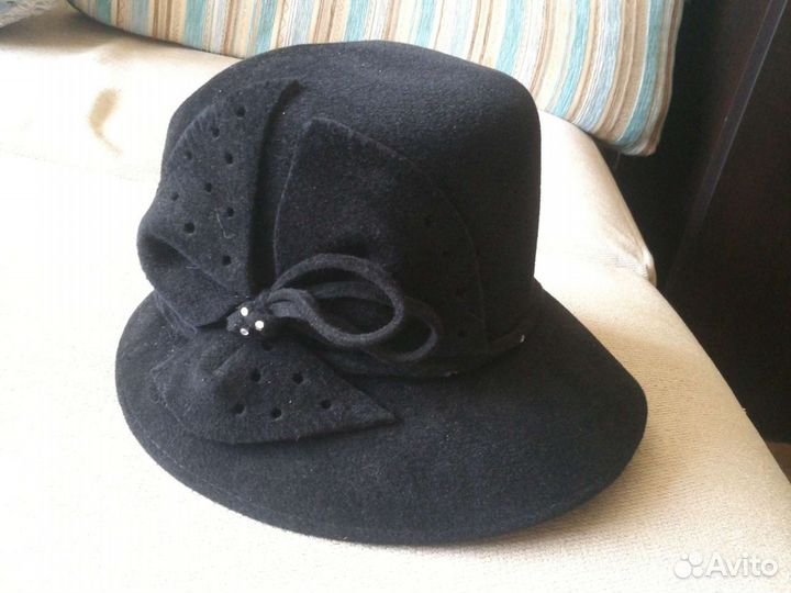 Шляпа велюровая женская