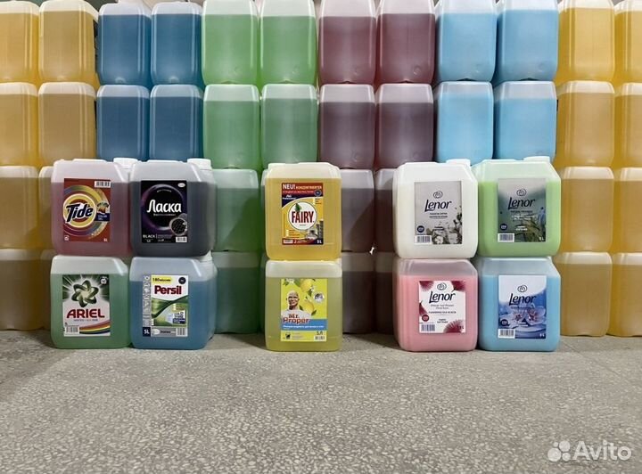 Гели для стирки, кондиционеры 5 л Оптом