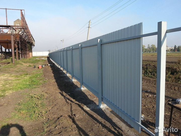 Установка заборов. Забор из профлиста