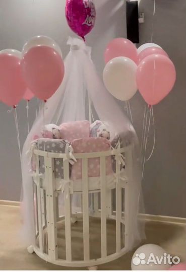 Матрас в детскую кроватку круглый