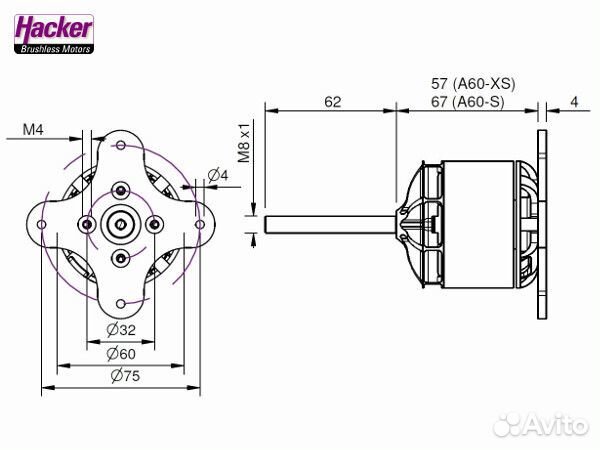 Электродвигатель Hacker A60-6 XS V4 28-Pole