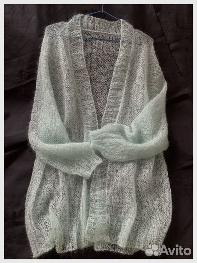 Кардиган паутинка новая мятная в наличии