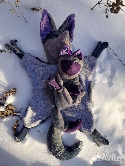 Игрушка волчонок, авторская игрушка