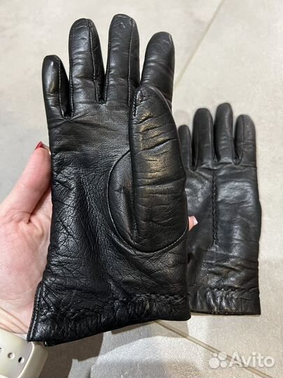 Перчатки женские кожаные размер 7