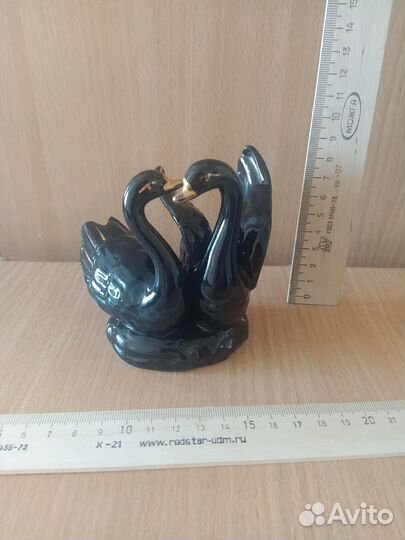 Сувенир статуэтка Лебедь керамика глазурь