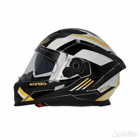 Acerbis X-way Graphic Мотошлем Black Yellow Желтый