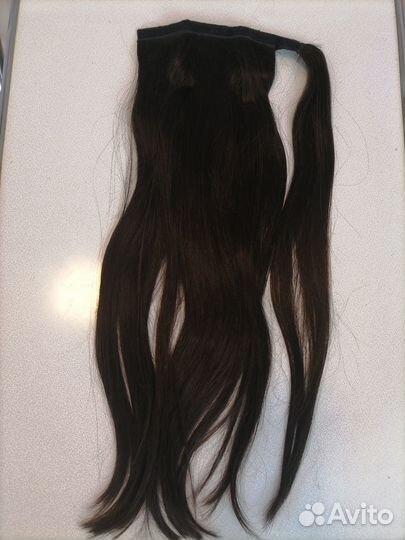 Хвост из натуральных волос