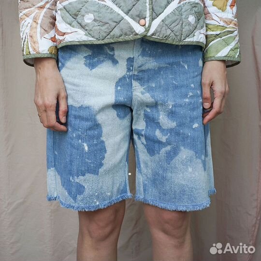 Удлиненные Отбеленные Шорты Masha Lamzina