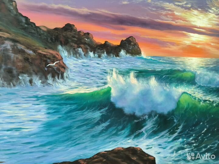 Картина маслом на холсте большая