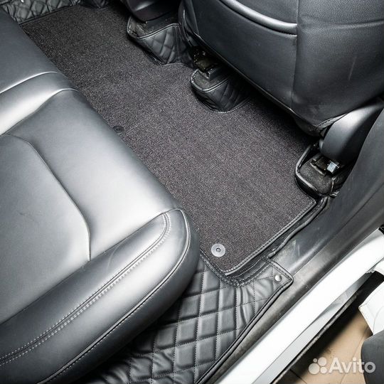 3D коврики из экокожи для Tesla - на все модели