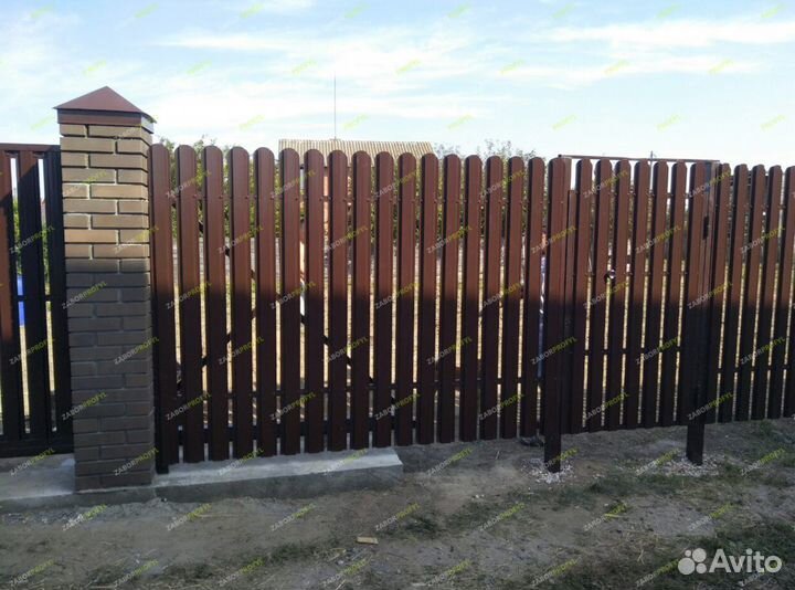 Забор под ключ из профлиста