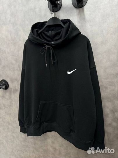 Худи оверсайз Nike x Stussy черное 2024