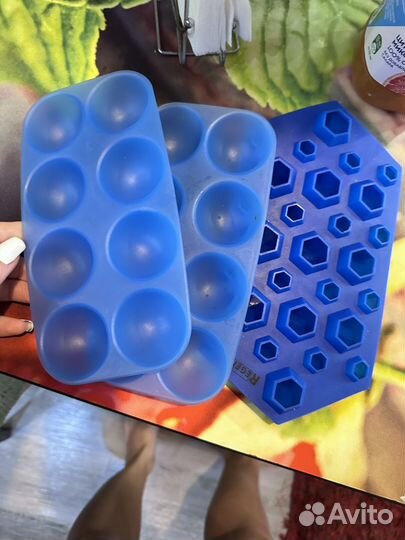 Формочки силиконовые для льда в холодильник