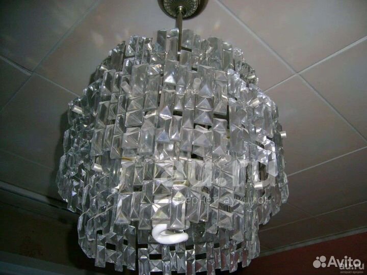 Хрустальная люстра СССР винтажная