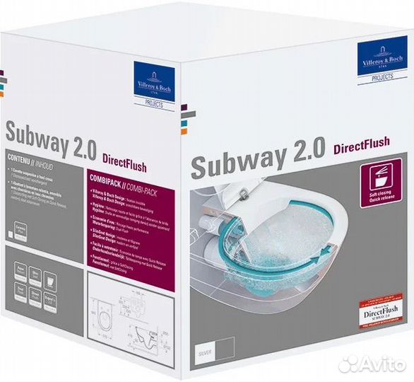 Унитаз подвесной Villeroy & Boch Subway 2.0