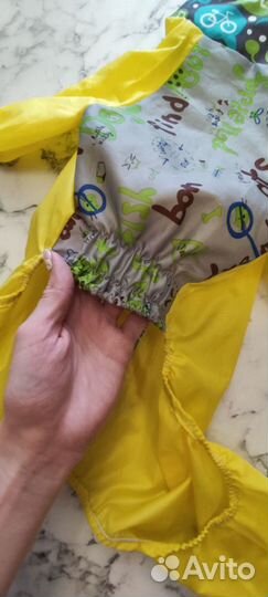 Комбинезон болоневый с воротником-стойкой желтый