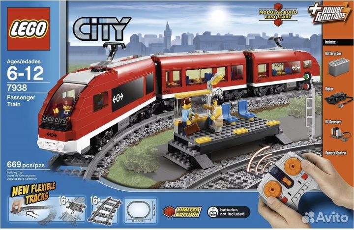 Lego city поезд 7938