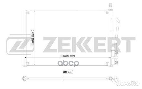 Радиатор конд. Ford Fiesta V 01- Fusion 02- M