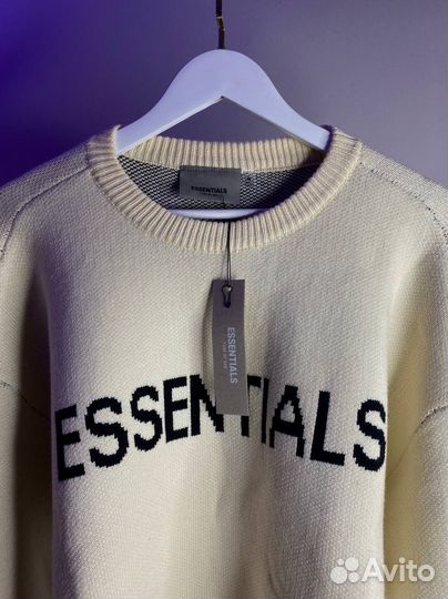 Вязанный свитер essentials fog два цвета в наличии