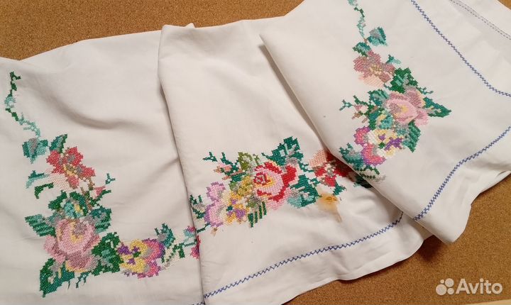 Текстиль СССР вышивка ручная работа