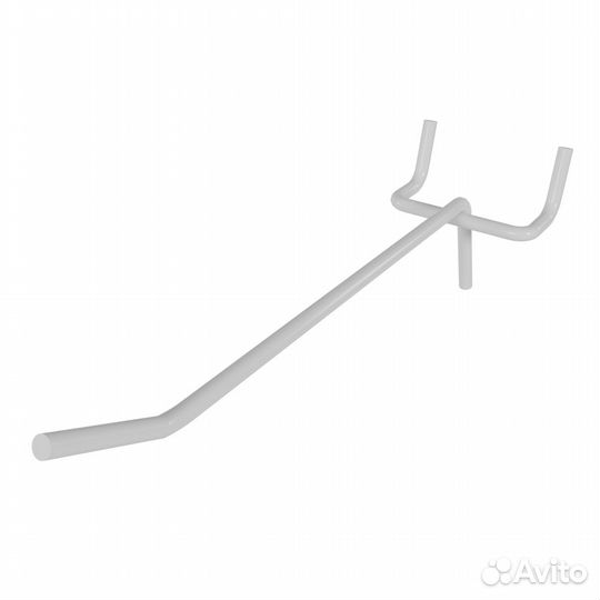 Крючок для перфорации одинарный 150мм, d4, белый