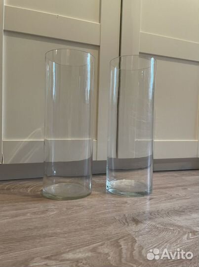 Вазоны стеклянные длинные ваза