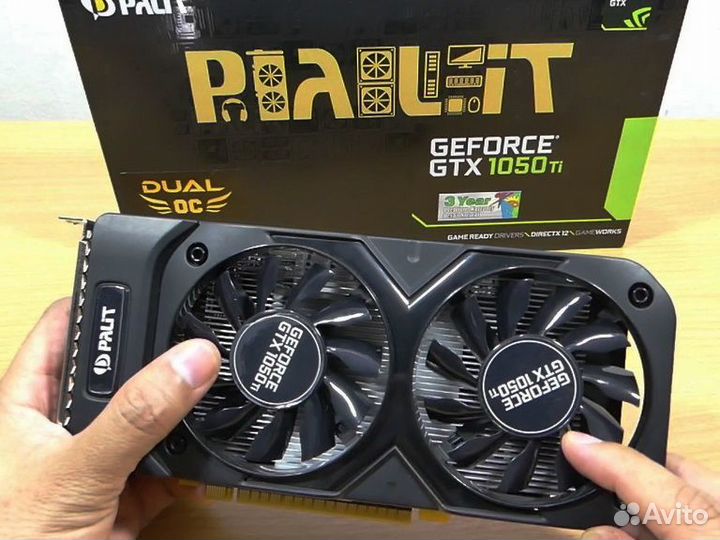Видеокарта Palit GeForce 1050ti Dual OC