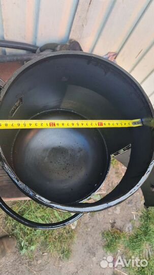 Печь для казана с трубой,краска обычная