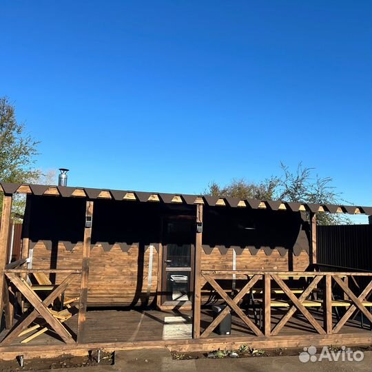 Баня на дровах с сибирским чаном