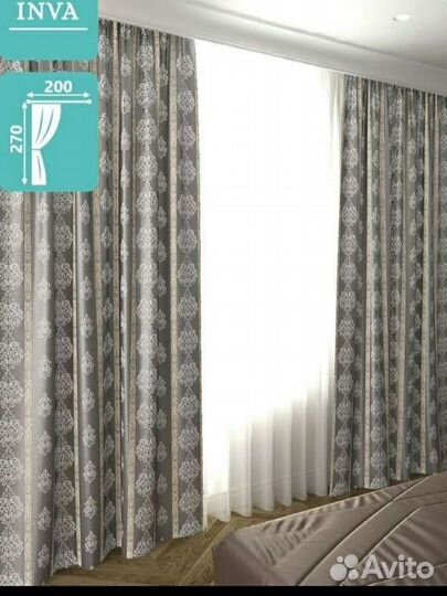 Шторы портьеры новые 2 цвета 270 на 200