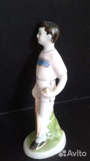 Статуэтка фарфор СССР Юный теннисист