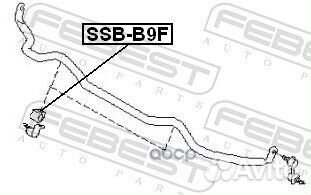 Втулка переднего стабилизатора D24 ssbb9F Febest