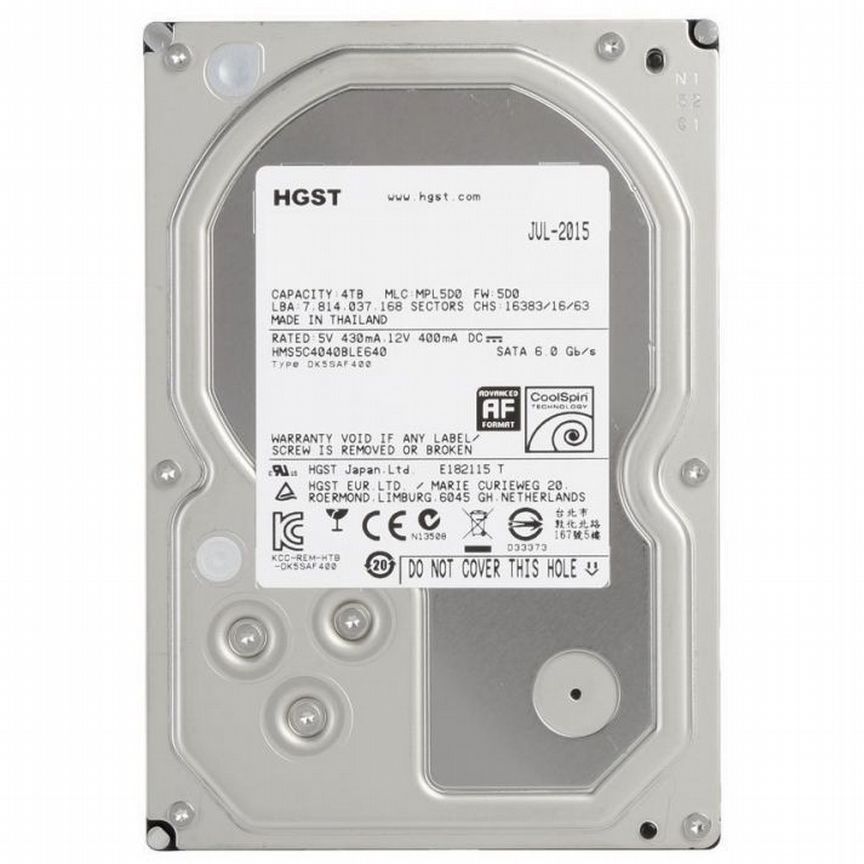 [HMS5C4040BLE640] Жесткий Диск Hgst Hms5c4040ble640 4tb SATA3 3.5"
