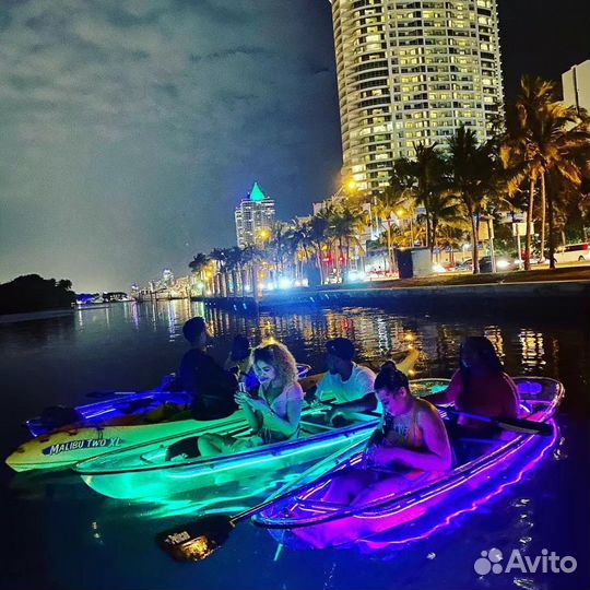 Прозрачный каяк (Crystal kayak), каноэ, лодка, sup