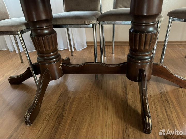 Стол обеденный овальный раздвижной