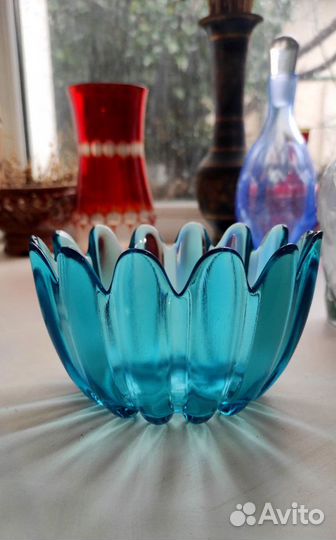 Парные вазы финское стекло