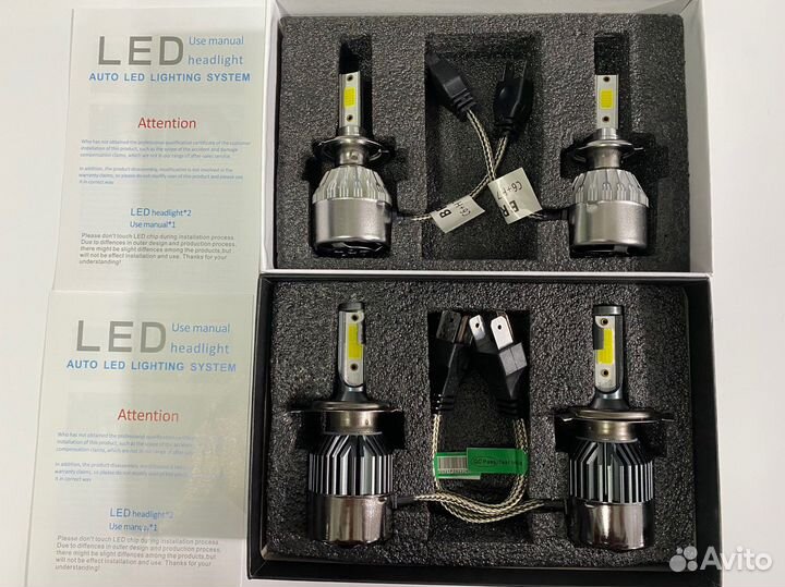 Светодиодные LED лампочки H4