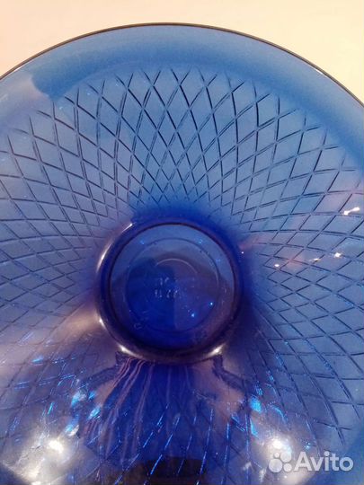 Вазы для фруктов, цветное стекло СССР