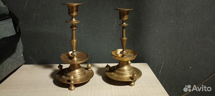 Старинные подсвечники антиквариат бронза