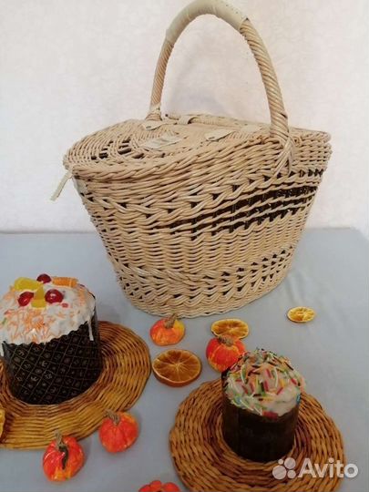 Корзина плетеная большая
