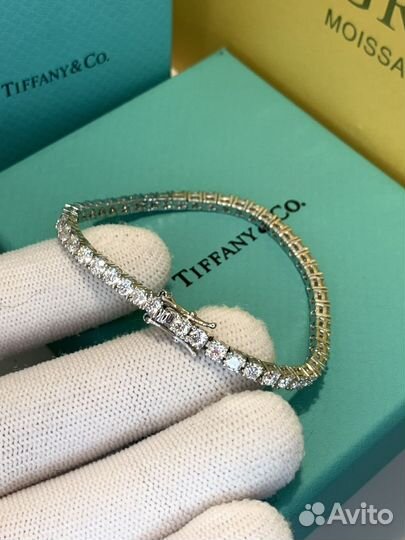 Теннисный браслет Муассанит 3-4 mm