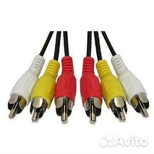 Аудио-видео кабель RCA(тюльпан) 3 штекера-3 штеке