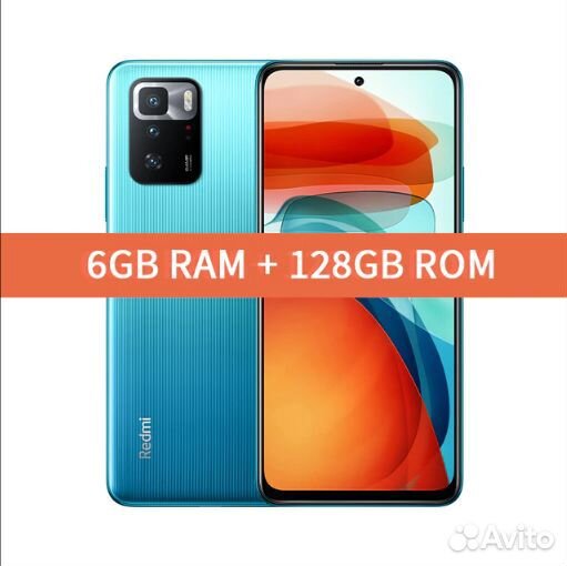 Xiaomi Redmi Note 10 Pro 5G 6+128 Бирюзовый. Новый