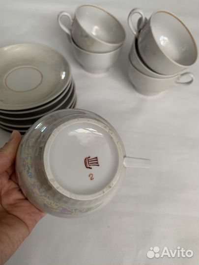 Чайный сервиз СССР перламутр