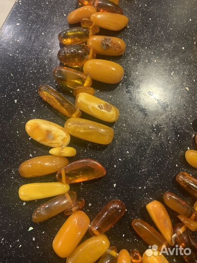 Бусы янтарные винтаж