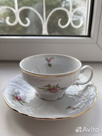 Чашки с блюдцами набор фарфор Чехия
